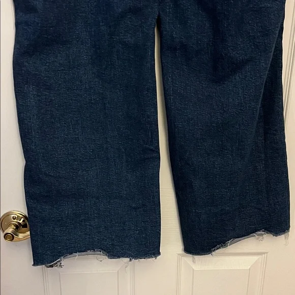 American Eagle Outfitters Women's Dark Blue Low Rise Wide Leg Jeans Size 10S - Picture 11 of 11